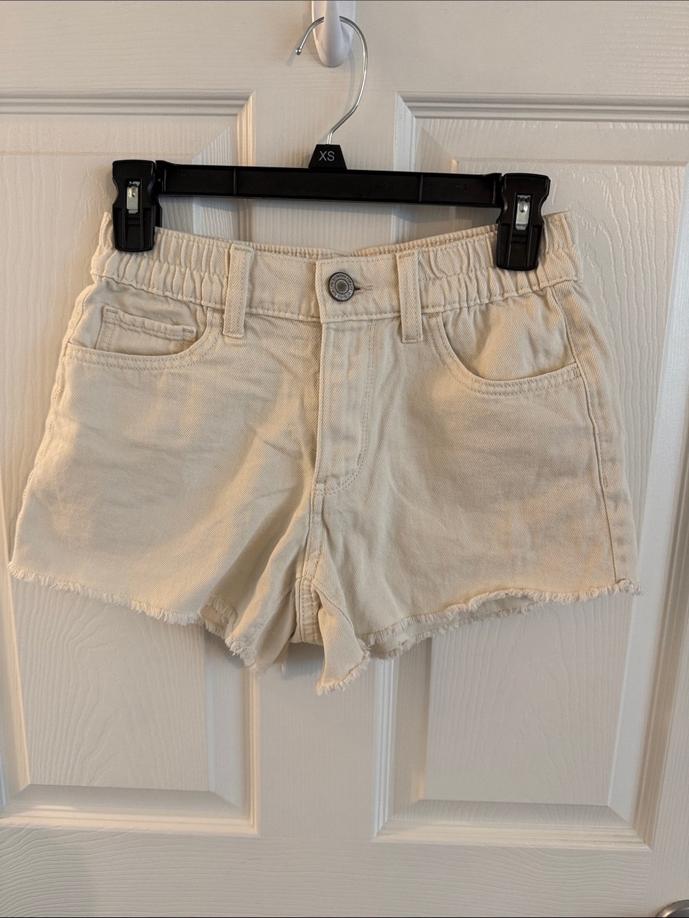 SO Cream Denim Frayed Hem Jean Shorts